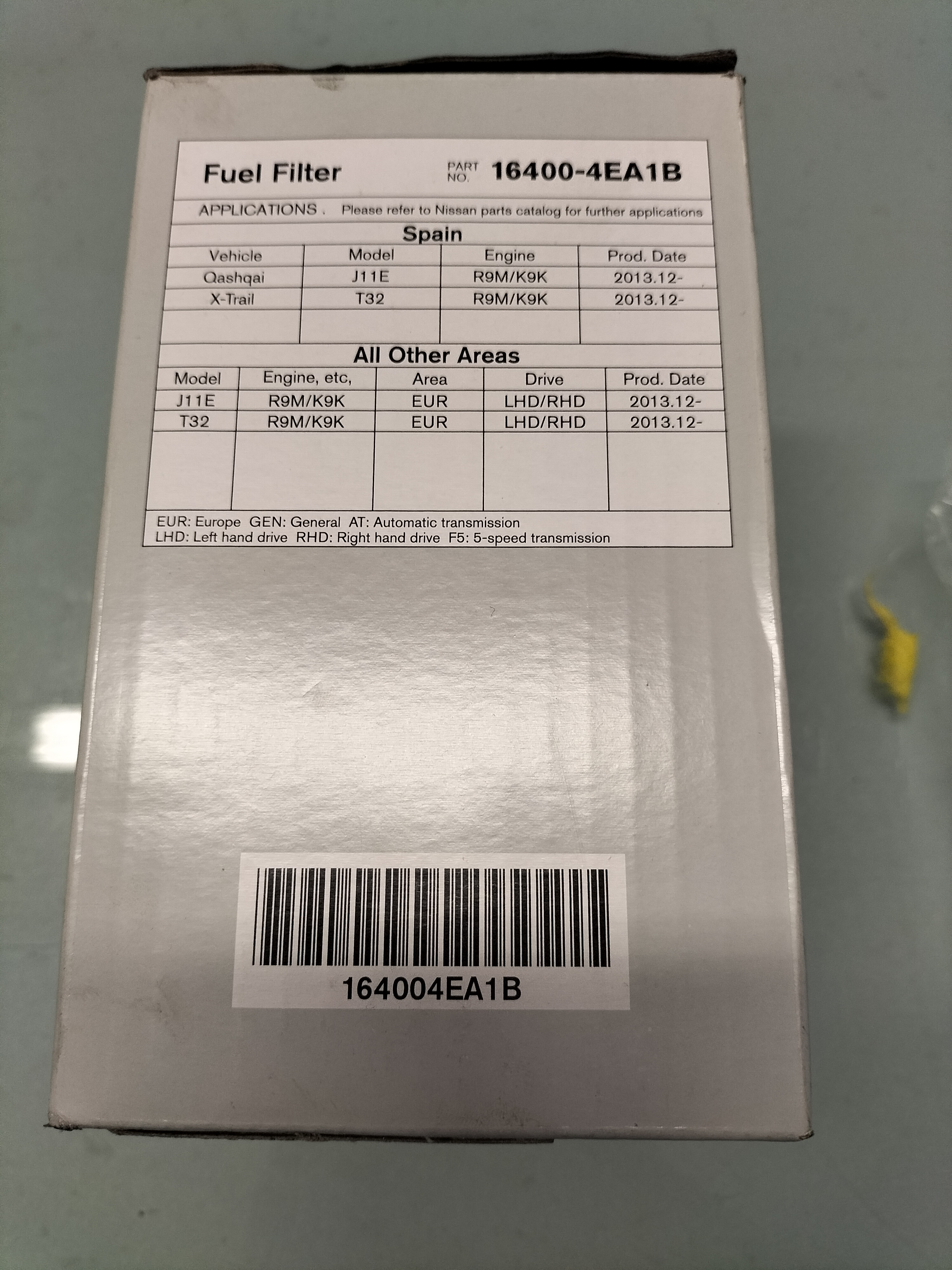 Fuel-filter Nissan 16400-4EA1B Original