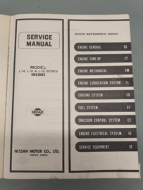 Service manual '' Model L14, L16 & L18 series engines '' SM4E-0L18G1 Used part.