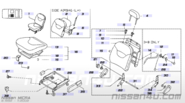 Bestuurdersstoel Nissan Micra K11 87050-6F611