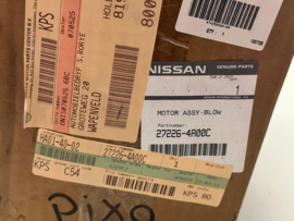 Kachelventilatormotor Nissan Pixo AU0 27226-4A00C Origineel.