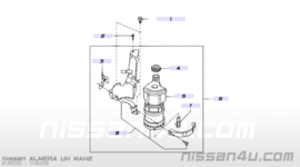 Bracket steering oil tank / pump power steering K9K Nissan Almera N16 49190-BN700