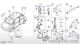 Afdekkap regensensor Nissan 28579-AX600 D40/ E11/ J10/ K12/ R51 (9BG 744 554-00) Origineel.