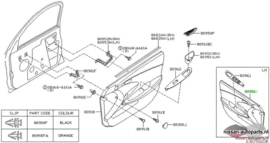 Finisher front door, left-hand Nissan Primera P12 80901-BA100 Used part.