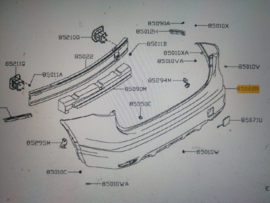Achterbumper Nissan Qashqai J11 85022-4EA5B (85022-4EA0H) (KAD)