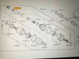 Aandrijfas Nissan Micra K13 39105-1HC3C