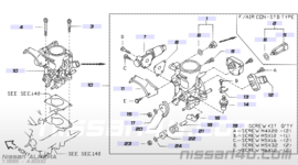 Gasklephuis Nissan Almera N15. GA14DE. 16119-2M310