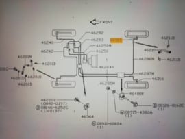 Remleiding rechtsachter Nissan Micra K11 46315-5F002 Gebruikt,