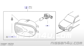 Mistlamp linksvoor Nissan Micra K11 B6155-BM400 Nieuw.