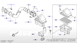 Luchtmassameter SR20DET Nissan Sunny N14 GTI/R 22680-54C00 (0 986 JG0 313)