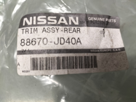 Trim assy-back, rear seat left-hand Nissan Qashqai J10 88670-JD40A Original.