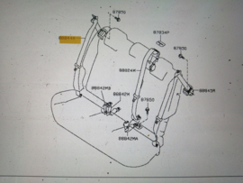 Veiligheidsgordel rechtsachter Nissan Juke F15 88844-1KA2A