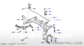 Draagarm rechtsvoor Nissan Almera N16 54500-BM410