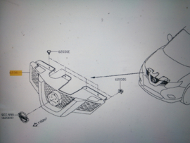 Grille assy-front Nissan X-Trail T32 62310-4CE0B (62310-4CE0A) Damage.