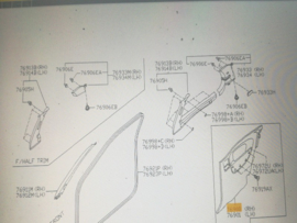 Zijpaneel rechtsachter Nissan Micra K11 76900-6F602