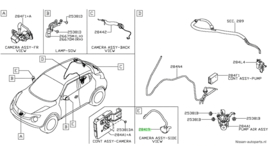 Camera assy-side view Nissan 28419-4BA0A D23/ J11 New.