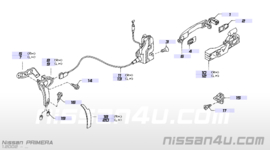 Pakking deurgreep buitenzijde Nissan Primera P12 80652-AV600 Origineel.