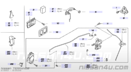 Deurgreep binnenzijde links Nissan 80670-90J00 P10/ R20