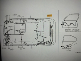 Kabelboom achterklep Nissan Primera Wagon WP11 24051-9F620 Gebruikt.