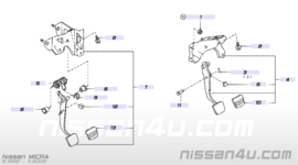 Rempedaal Nissan Micra K11 46501-1F500