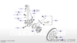 Wielbout vooras Nissan Navara D40 / Nissan Pathfinder R51 40222-0B005 Origineel