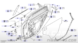 Sierlijst buitenzijde achterportier links Nissan Primera P12 Wagon 82821-AV700