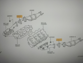 Gasket three way catalyst Nissan 350Z Z33 20813-AL50A Original.