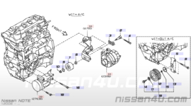 Geleiderol Multiriem HR16DE Nissan 11925-BC20B E11/ J10/ K12/ M20M/ Z12