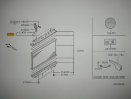 Radiateurdop Nissan Serena C23 21430-9C002 Nieuw.