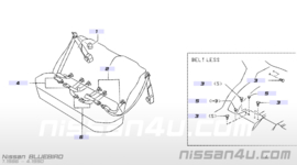 Veiligheidsgordel achterbank links hatchback Nissan Bluebird T72 88841-Q9501