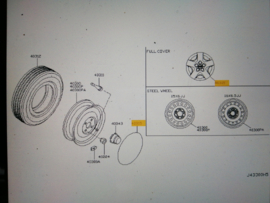 Cap-disk wheel Nissan X-Trail T30 40315-4N013 Original without packaging