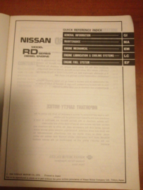 Service manual '' Model RD series diesel engine '' Nissan Laurel C32