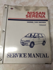 Service manual ''Model C23 series Volume 2'' Nissan Serena C23 SM2E-2C23E0E Gebruikt.