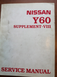 Service manual '' Model Y60 series Supplement-VIII '' SM5E-Y60SG0 Nissan Patrol Y60