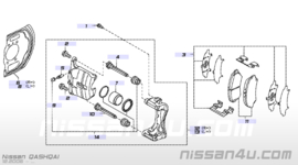 Remblokplaatjes Nissan D1080-JE00A J10 /T31