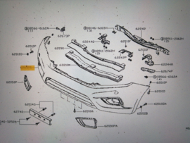 Voorbumper Nissan Navara NP300 D23 62022-4JU0H