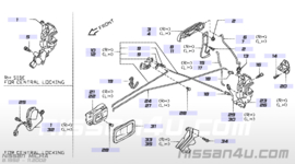 Afschermplaat cilinderslot linksvoor Nissan Micra K11 80681-6F600 Gebruikt.