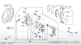 Brake pads front axle Nissan Maxima CA33 D1060-3Y690