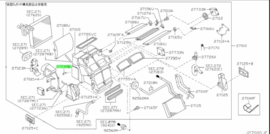 Bevestigingsclip airco-unit Nissan 21476-B0100 Gebruikt.