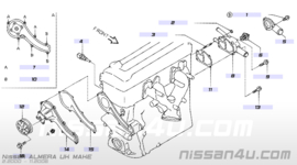 Waterpomp QG15DE/ QG16DE/ QG18DE Nissan 21010-9F600 N16/ P11/ P12/ V10/ WP11 Gebruikt