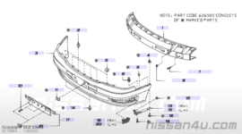 Fascia kit-front bumper Nissan Maxima A32 62022-43U26 Original.
