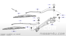 Motor assy-windshield wiper Nissan Almera N16 28810-5M500 Used part.