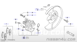 Pad kit-disc brake rear Nissan Primera P12 44060-BA00F Original (8200320992) (82000320991)