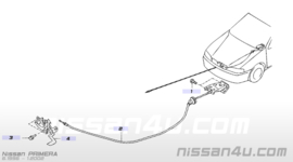 Cable hood lock Nissan Primera P11 65620-2F900 Used part.
