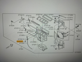Montageschroef bedieningskabel kachelverwarming Nissan Primera P11/ WP11 27199-3J310 Gebruikt.