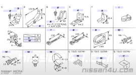 Doorvoer kabelboom Nissan 24270-90J00 K11/ P10/ P11/ WP11