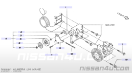 Montagesteun spanrol QG15DE/ QG16DE/ QG18DE Nissan 11926-4M500