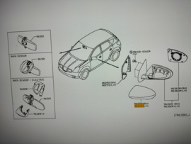 Cover-mirror body, left-hand Nissan Qashqai J10 96374-JD01A Original.