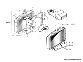 Bovenste radiateurslang Datsun Bluebird 610 21501-U9600 Origineel.