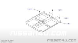 Vloerbedekking Nissan Sunny N14 74902-62C60 Gebruikt.