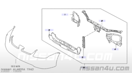 Onderste radiateursteun Nissan Almera Tino V10 62530-BU835 Origineel.